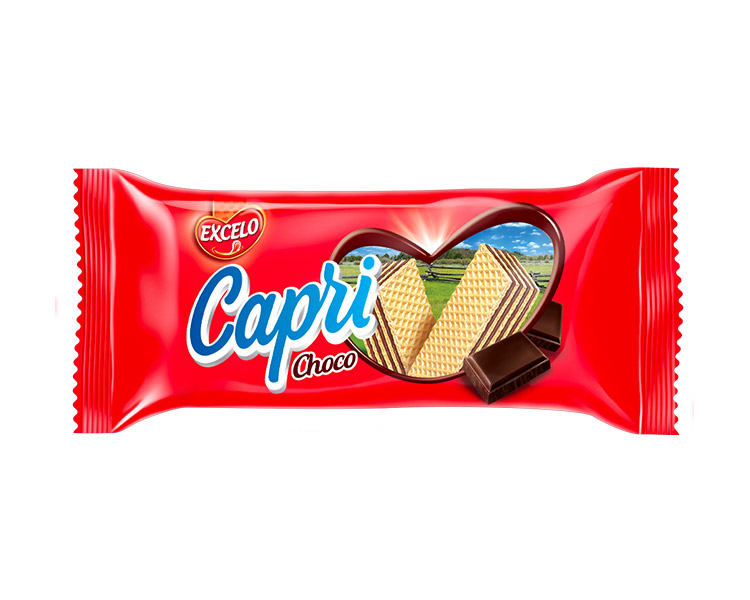 EXCELO CAPRI CHOCO GAUFRETTE FOUREES A LA CREME CHOCOLAT 45G