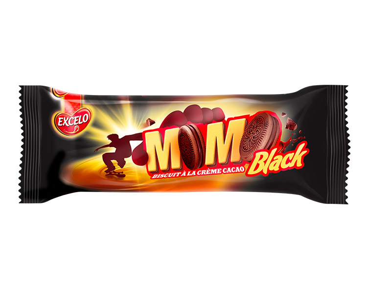 EXCELO MOMO BLK BISCUITS FOURRES A LA CREME DE CACAO 36G