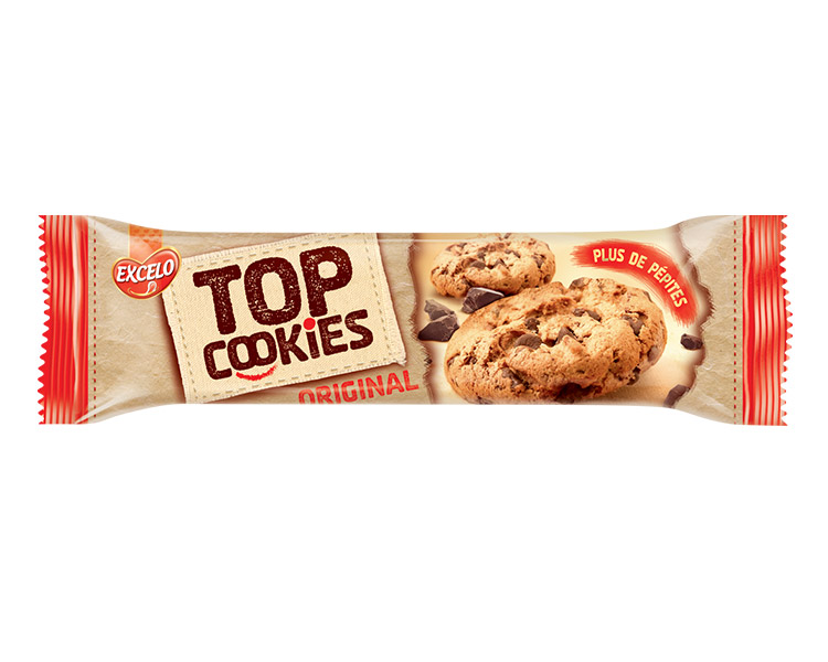 EXCELO TOP COOKIES ORIG. A LA VANILLE ET AUX PEPITES CACAO 30G