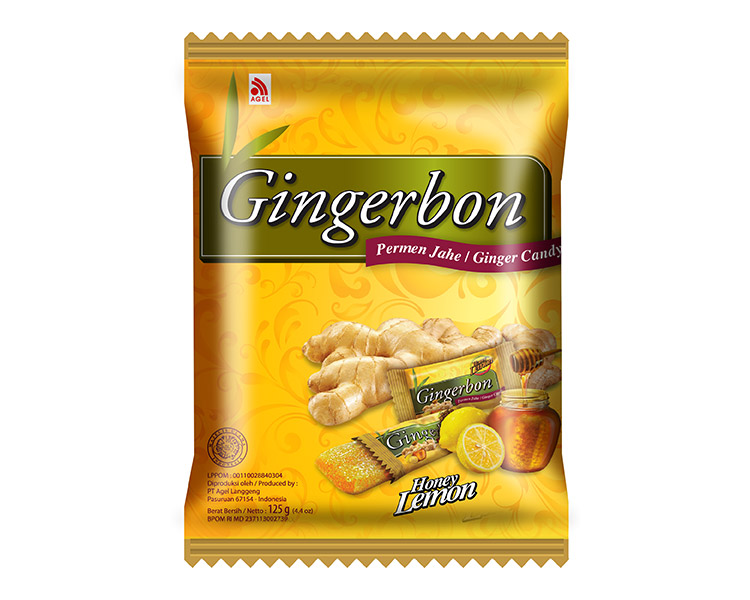 GINGERBON CANDY HONEY LEMON 125GM